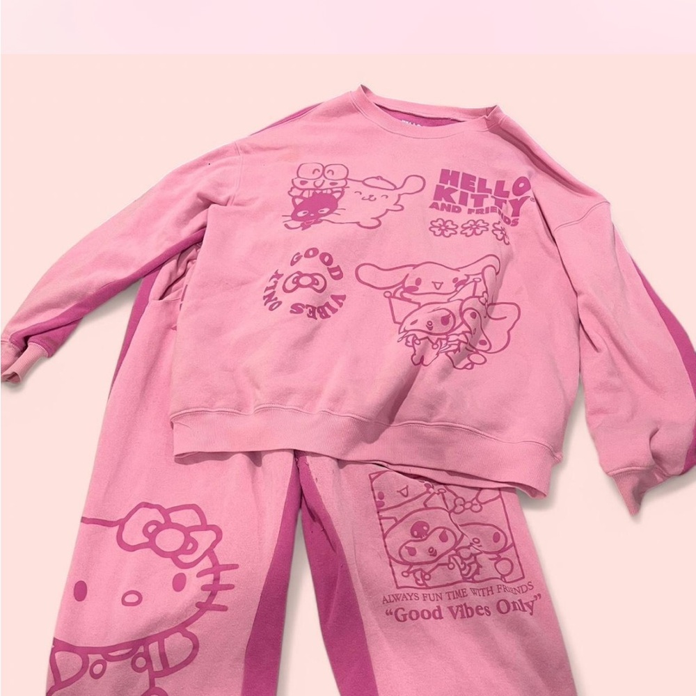Sanrio Pink Cartoon Track Pants